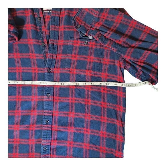 American Heritage Dawson and Brooks Slim Fit Red Plaid Flannel Shirt Men's L - Picture 12 of 12